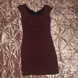 Sparkling burgundy dress